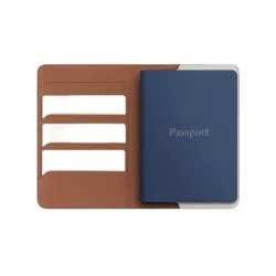 Uniq Belmont Passport Holder Tracker With Rfid-Blocking - Caramel (Caramel/Ivory)